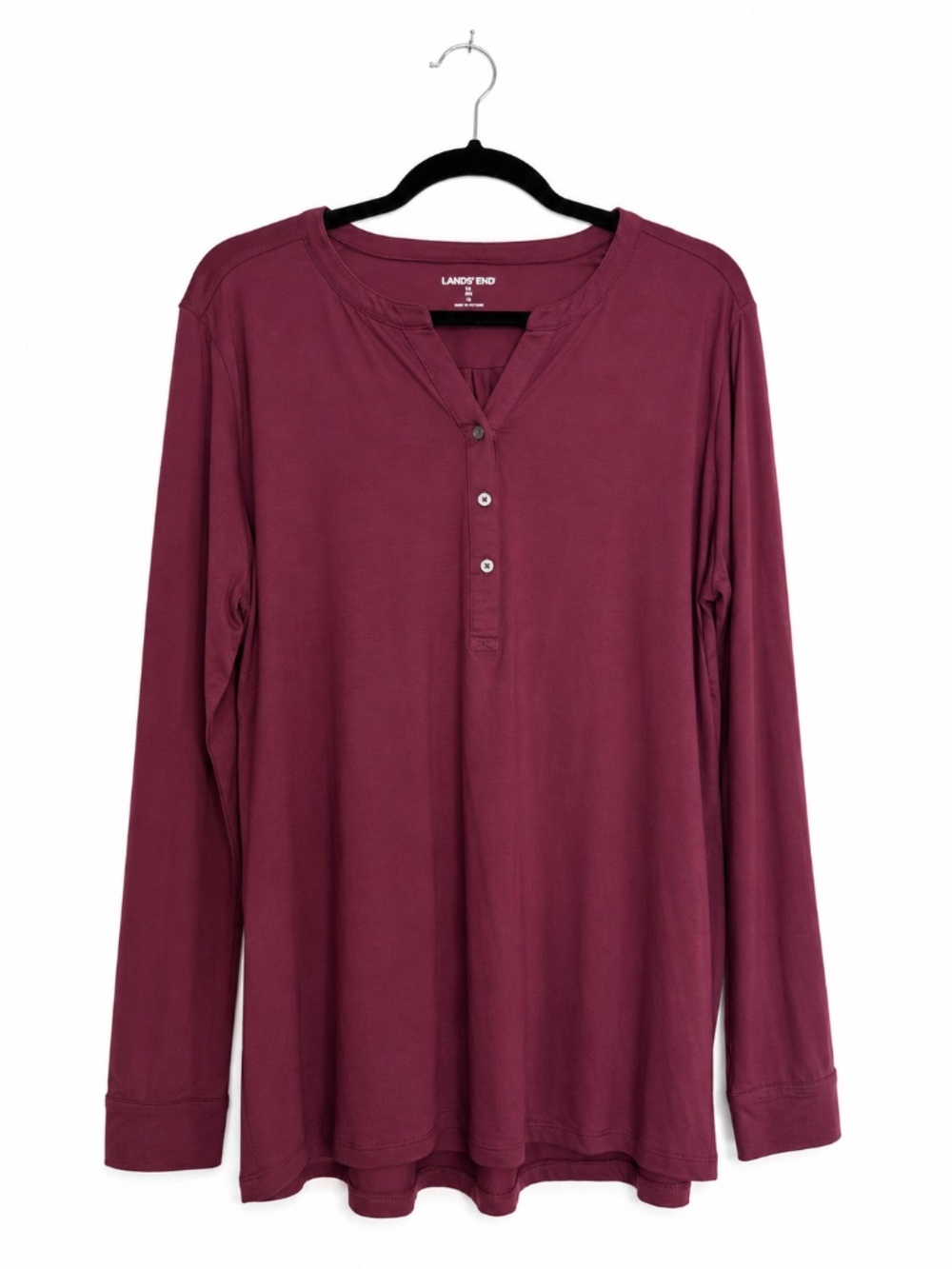Lands End - Knit Henley Tunic Top  - Women's Size XL